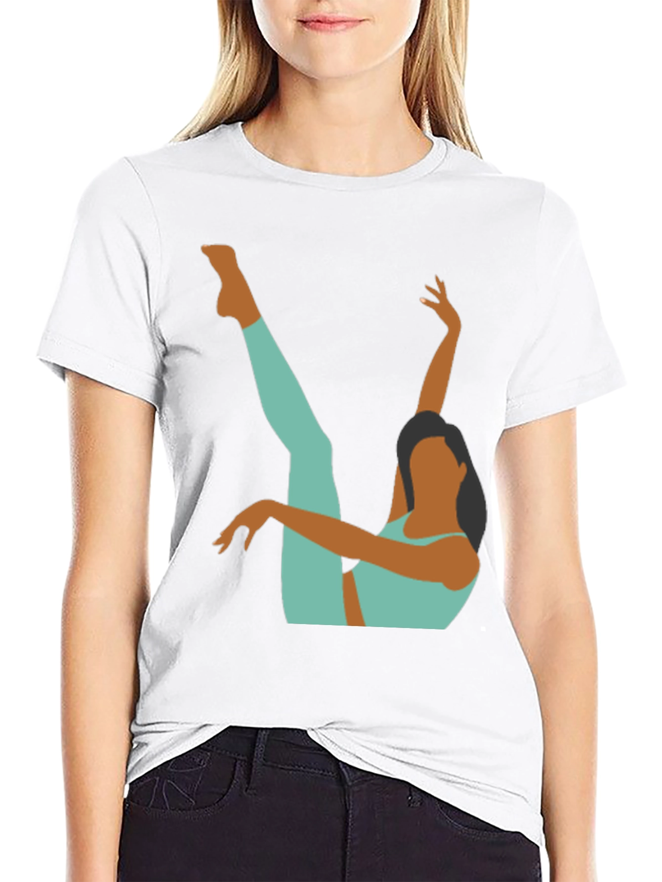 Yoga Pose Graphic Tee - Black