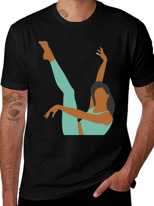 Yoga Pose Graphic Tee - Black