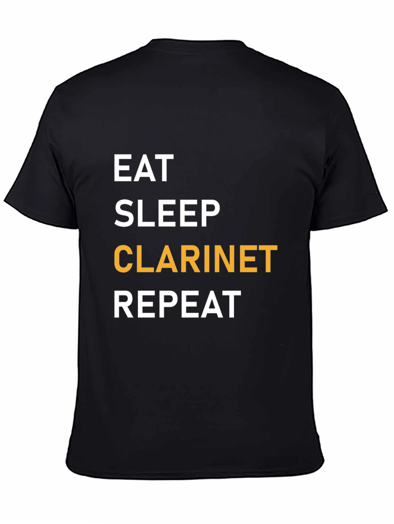 Eat Sleep Clarinet Repeat Black T-Shirt