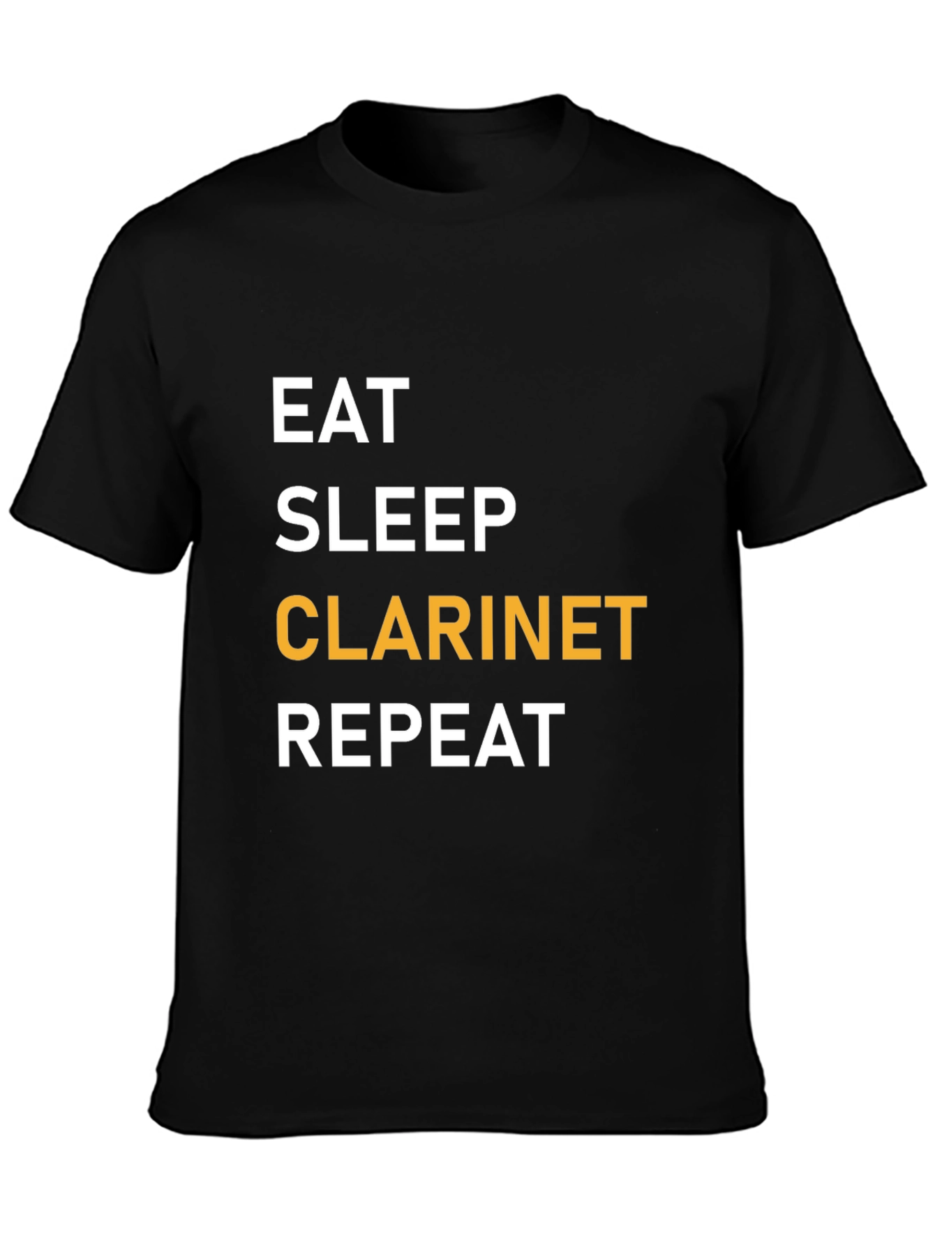 Eat Sleep Clarinet Repeat Black T-Shirt