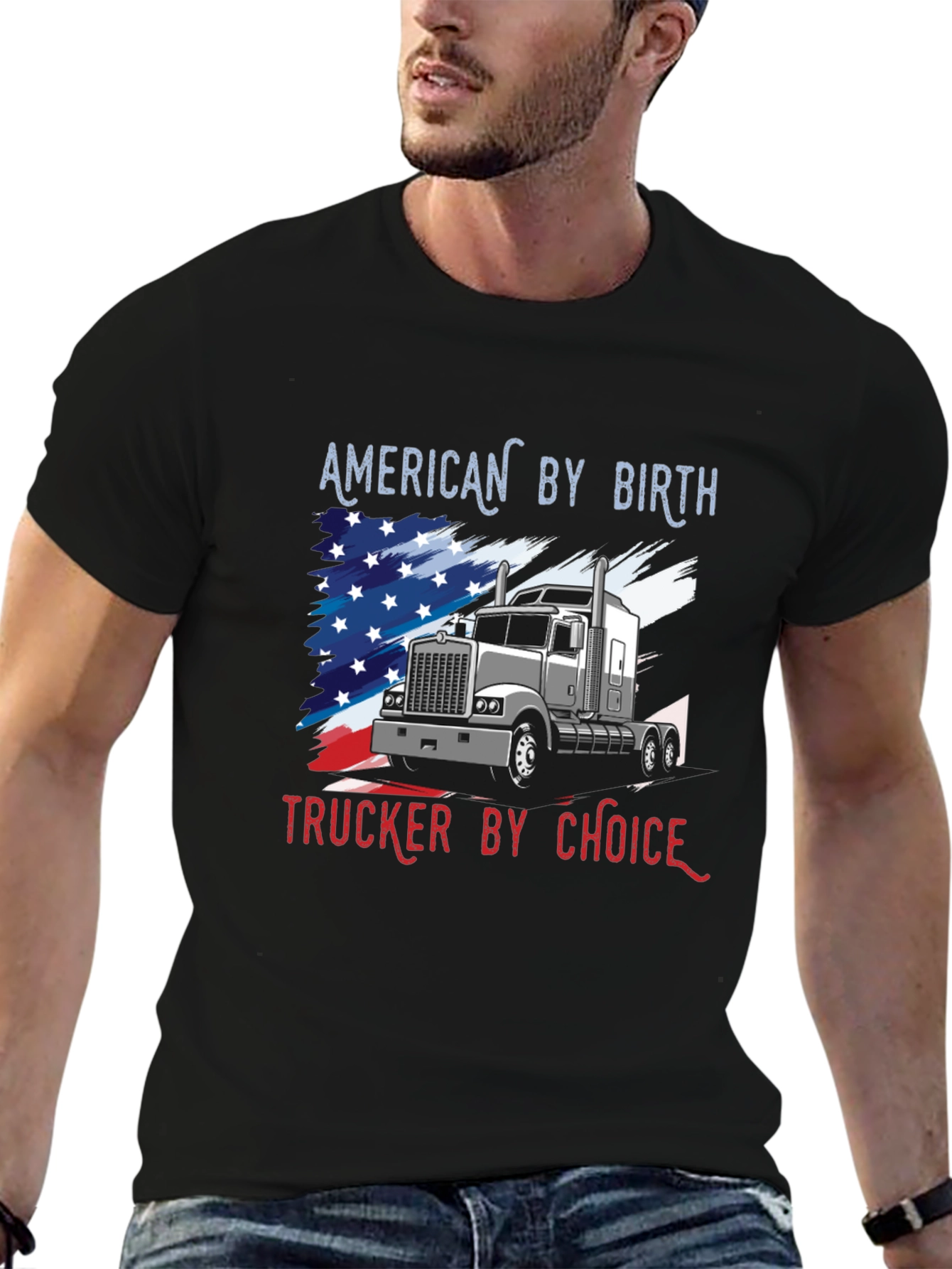 American Trucker T-Shirt - By Birth By Choice