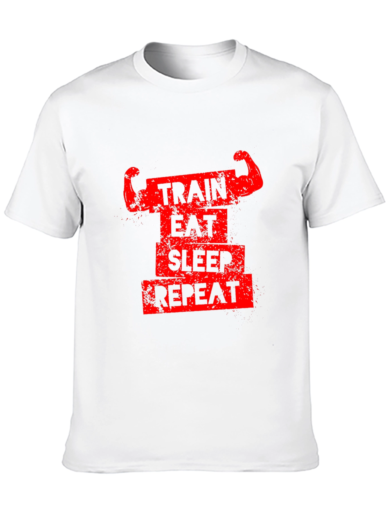 Train Eat Sleep Repeat Black Graphic Tee