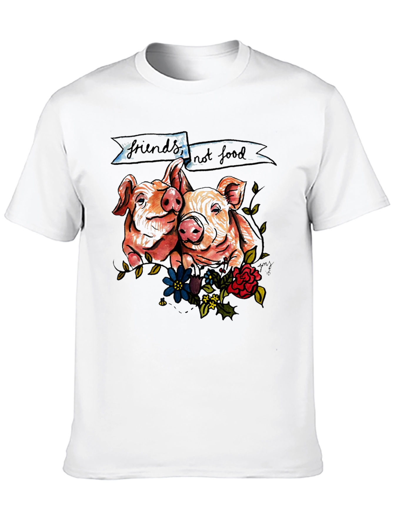 Friends Not Food Pig Graphic T-Shirt