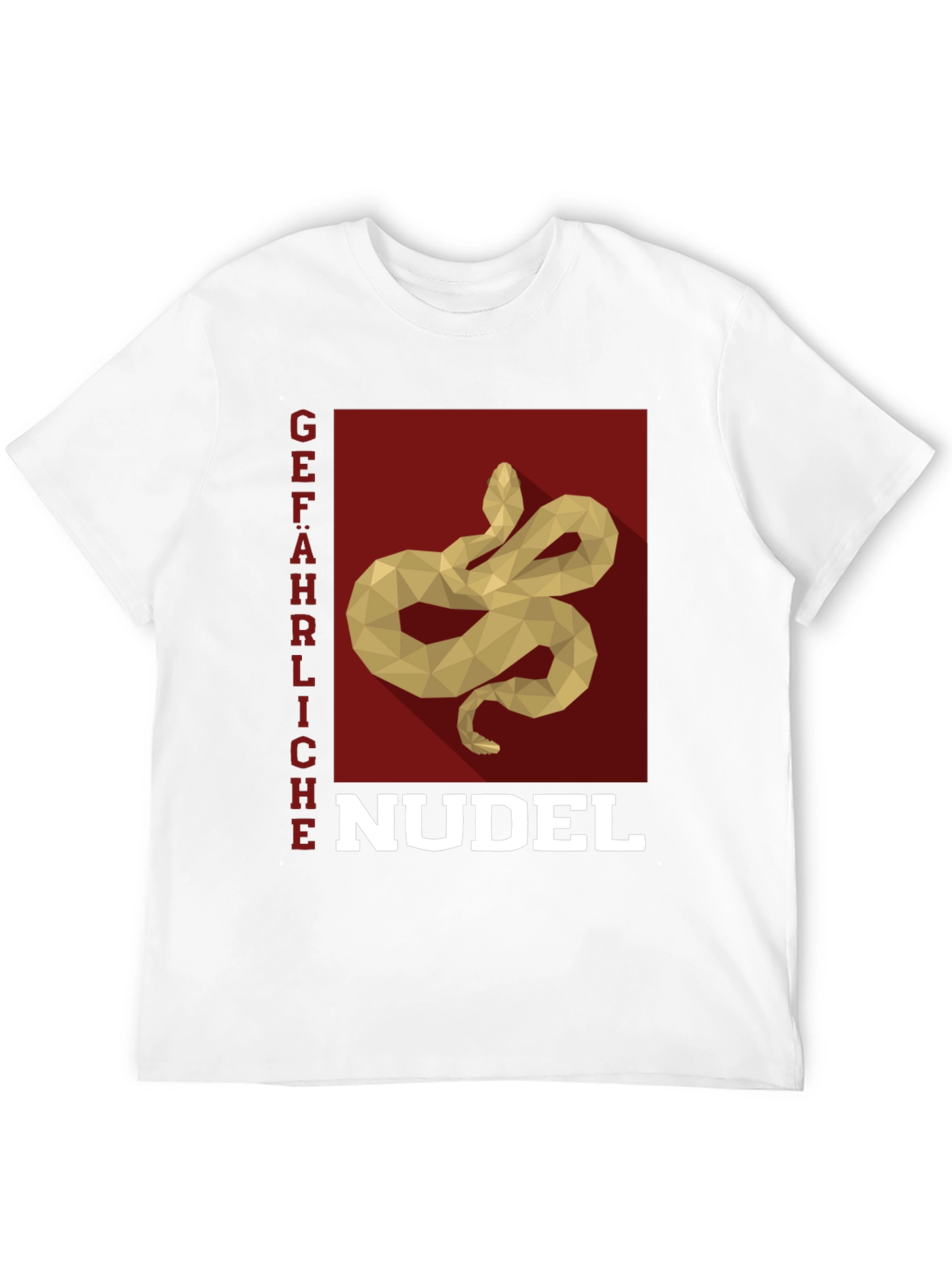 Gefährliche Nudel T-Shirt - Snake Pasta Funny Tee