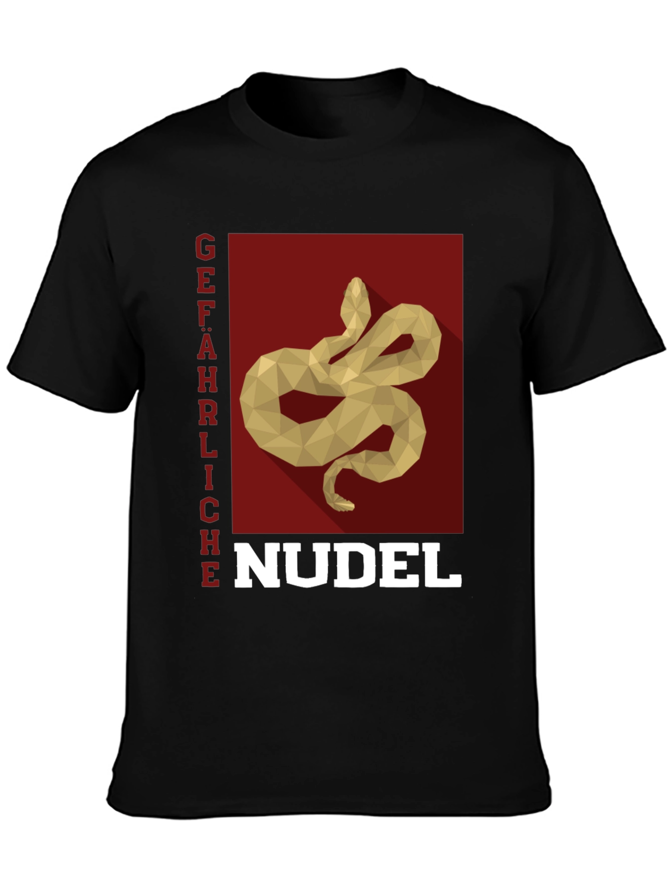 Gefährliche Nudel T-Shirt - Snake Pasta Funny Tee