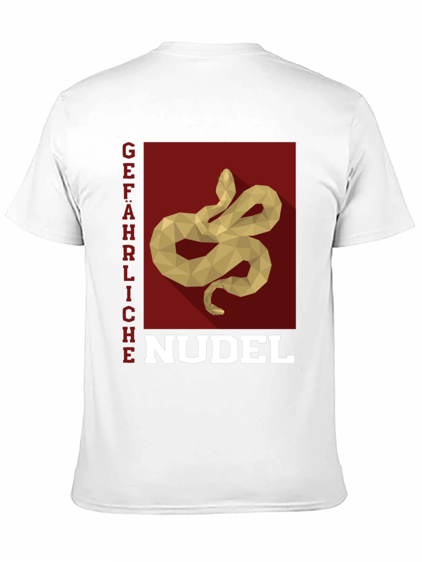 Gefährliche Nudel T-Shirt - Snake Pasta Funny Tee