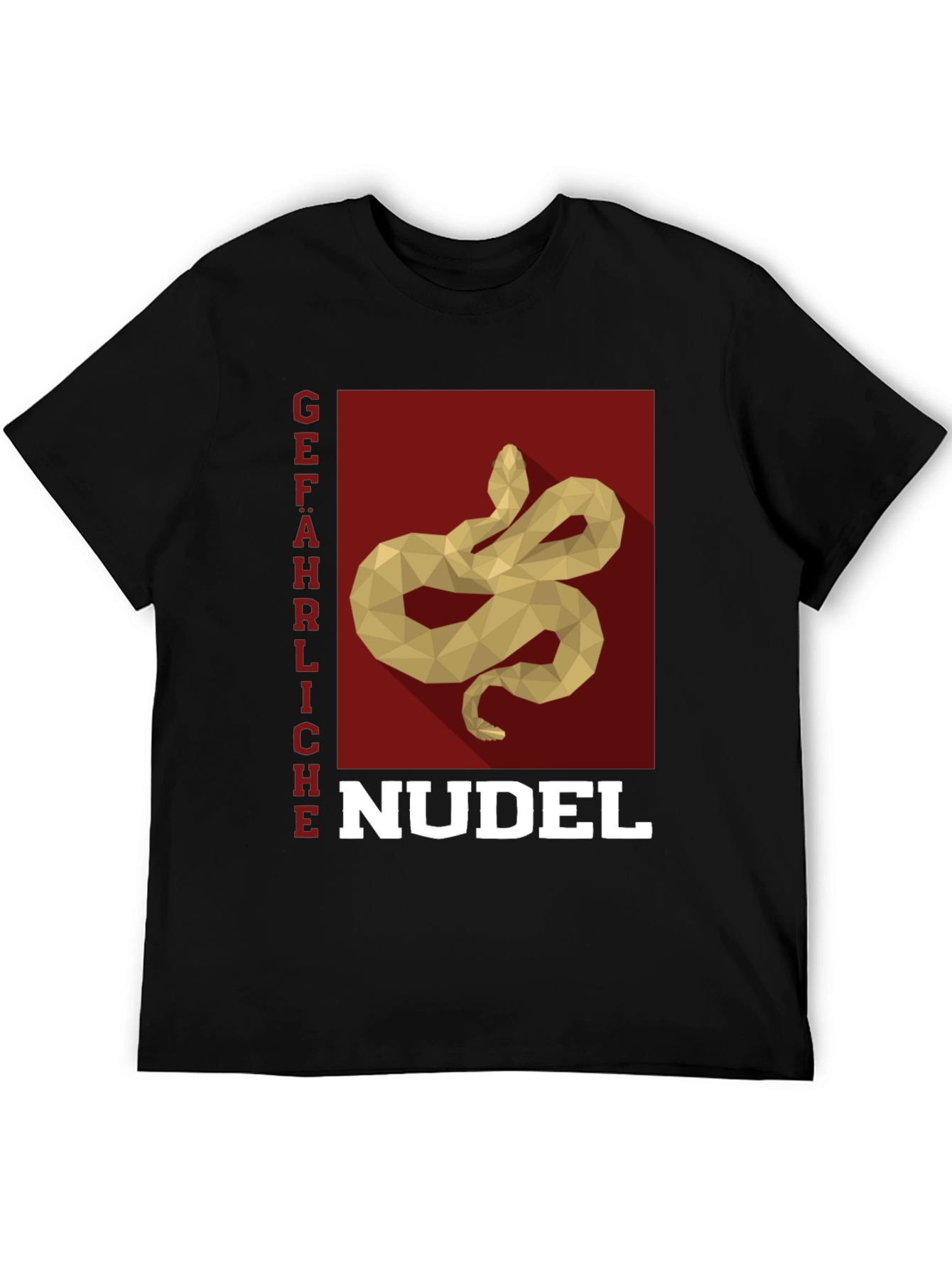 Gefährliche Nudel T-Shirt - Snake Pasta Funny Tee