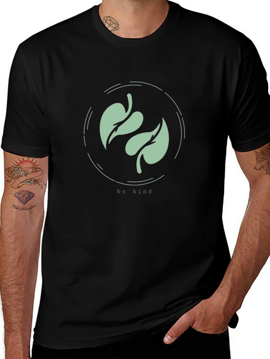 Be Kind Leaf Graphic Tee - Eco-Friendly Fashion