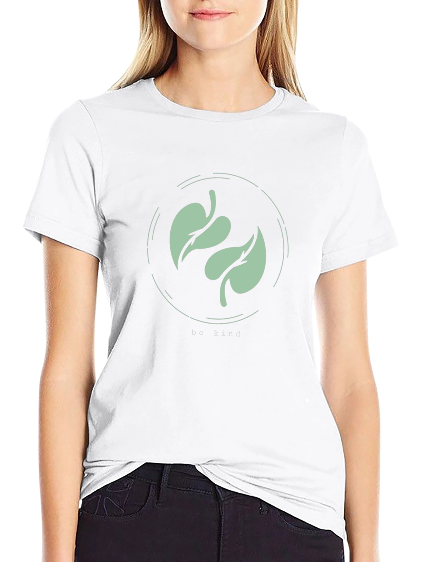 Be Kind Leaf Graphic Tee - Eco-Friendly Fashion