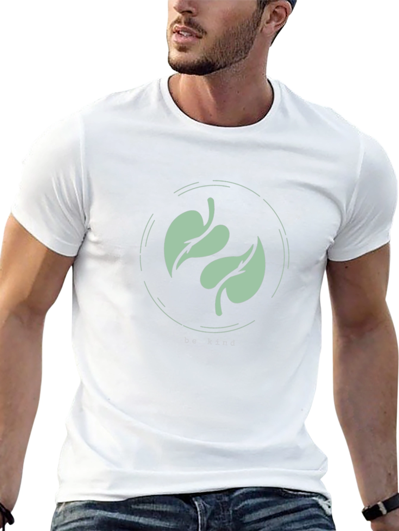 Be Kind Leaf Graphic Tee - Eco-Friendly Fashion