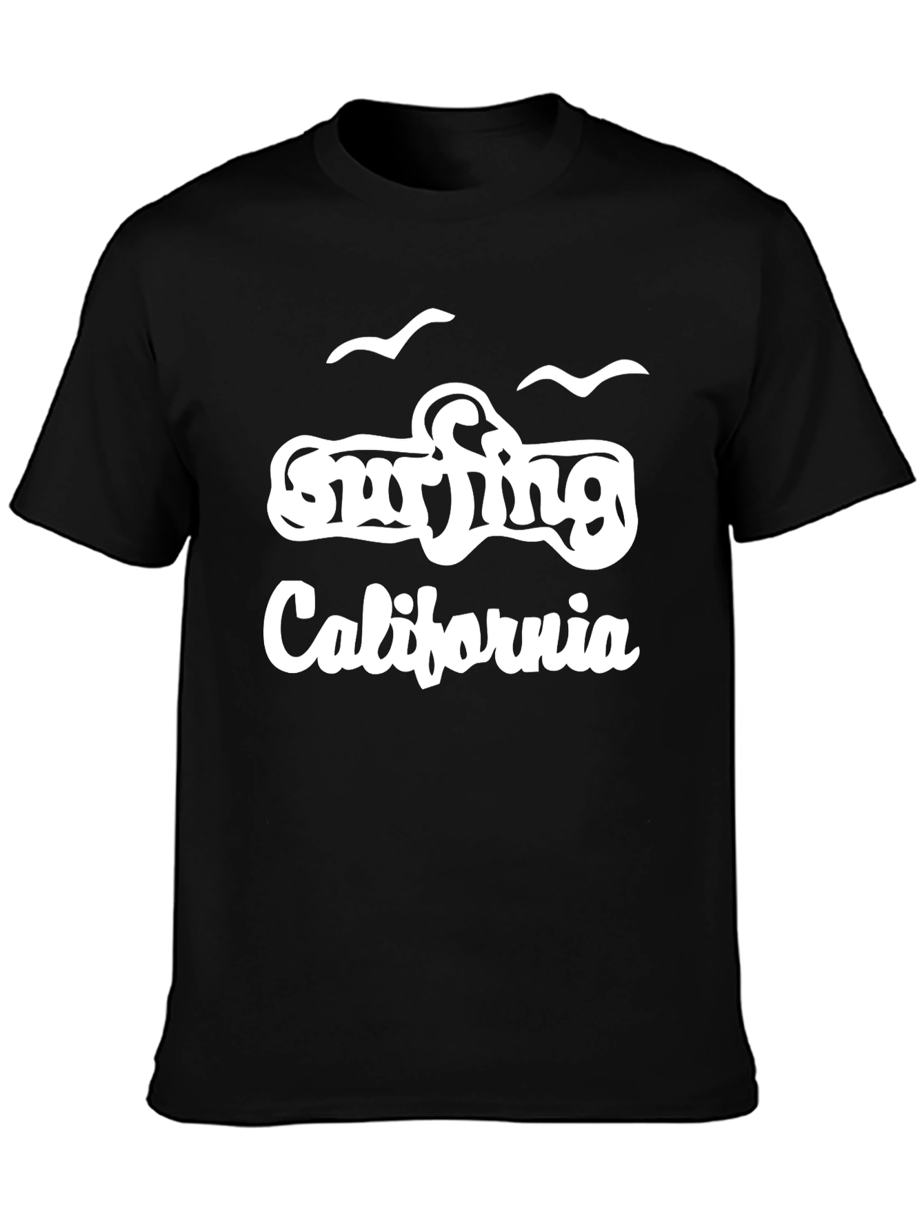 Surfing California Graphic Tee - Classic Black T-Shirt