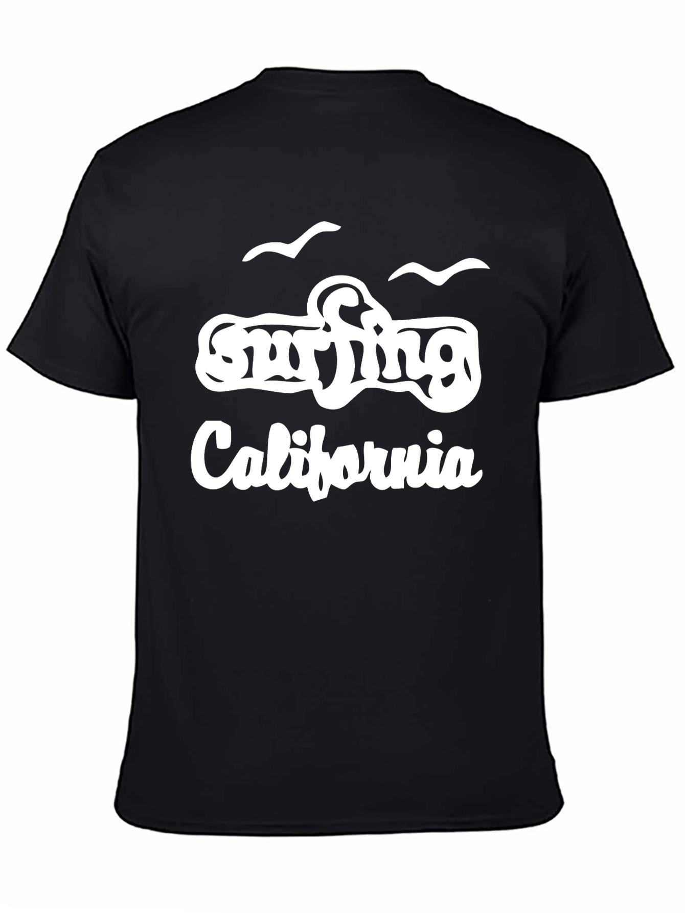 Surfing California Graphic Tee - Classic Black T-Shirt