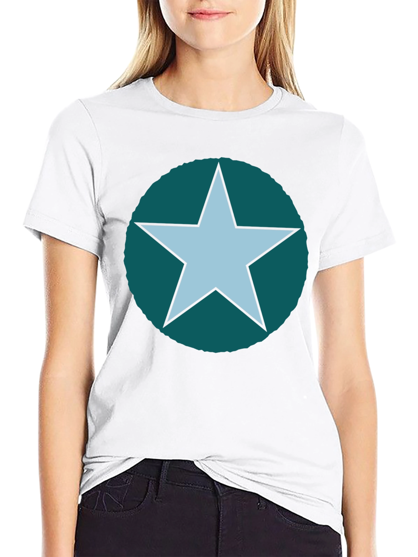 Star Graphic Tee - Casual Cotton Blend
