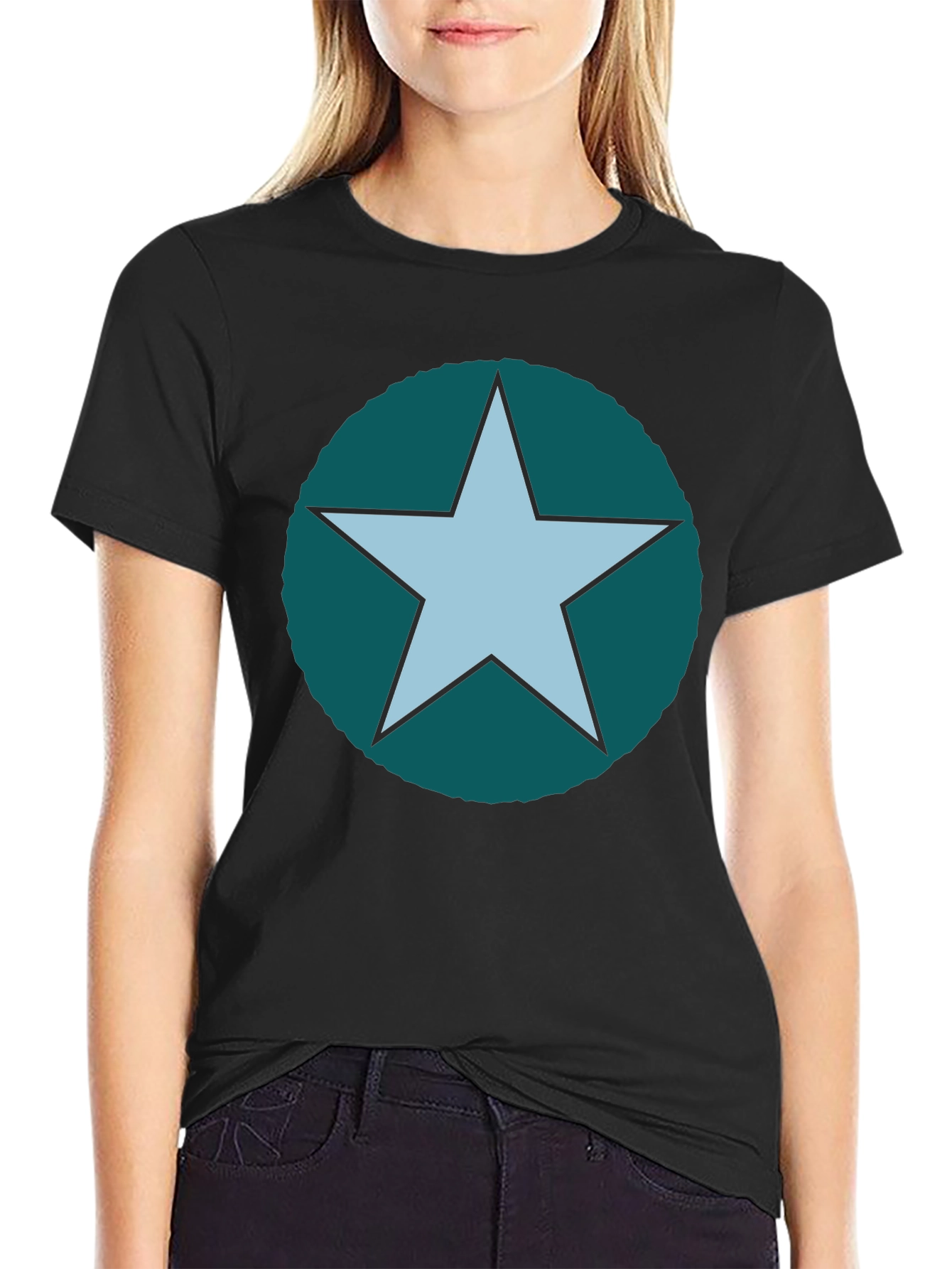 Star Graphic Tee - Casual Cotton Blend