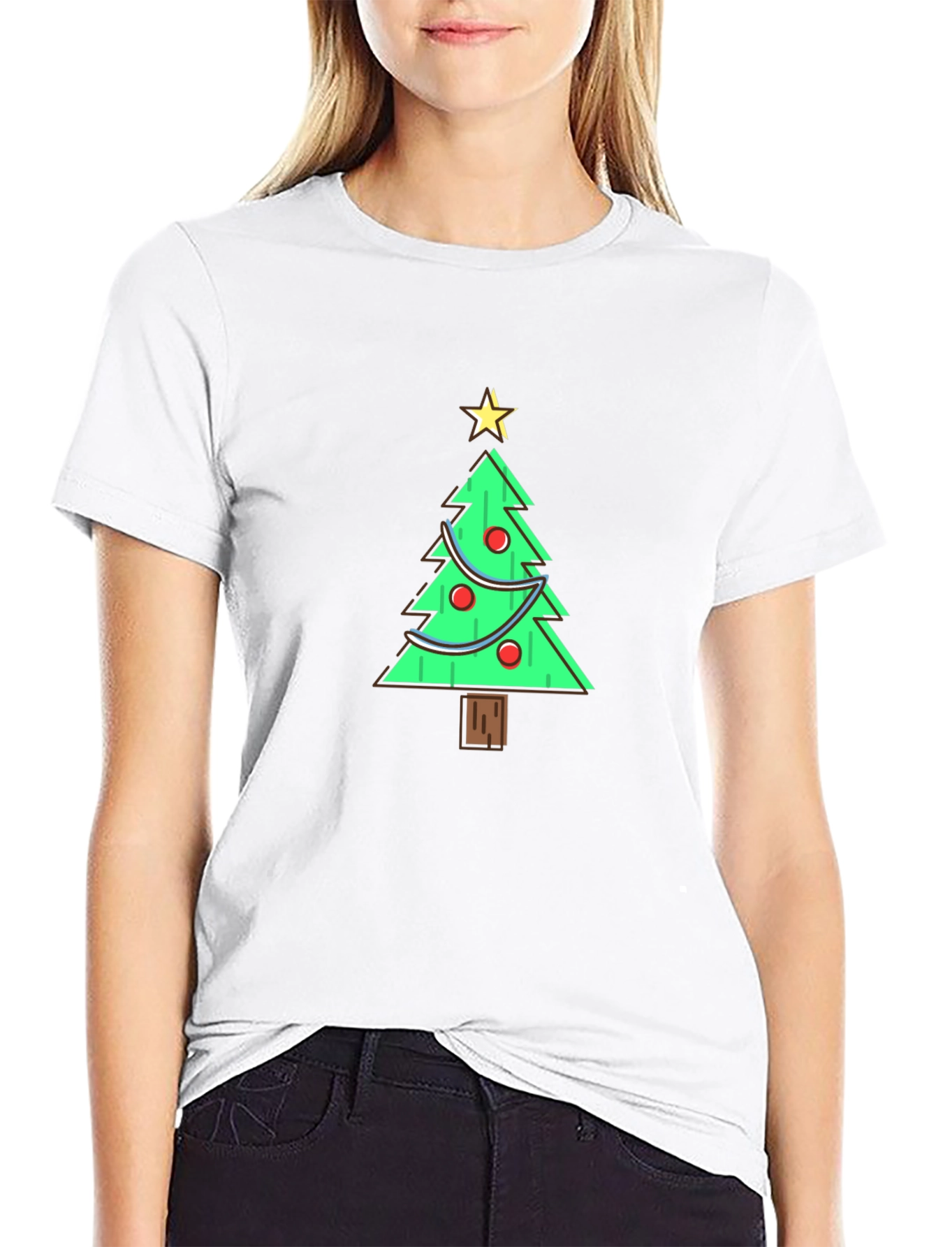 Festive Christmas Tree Graphic Tee