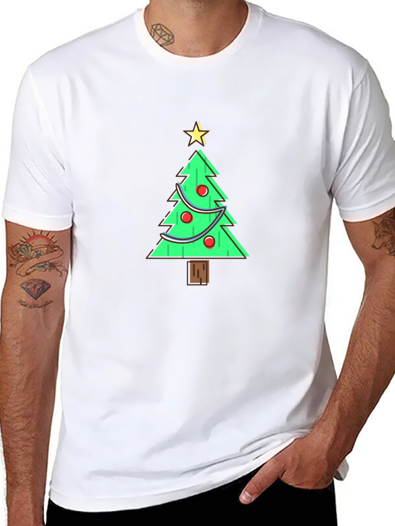Festive Christmas Tree Graphic Tee