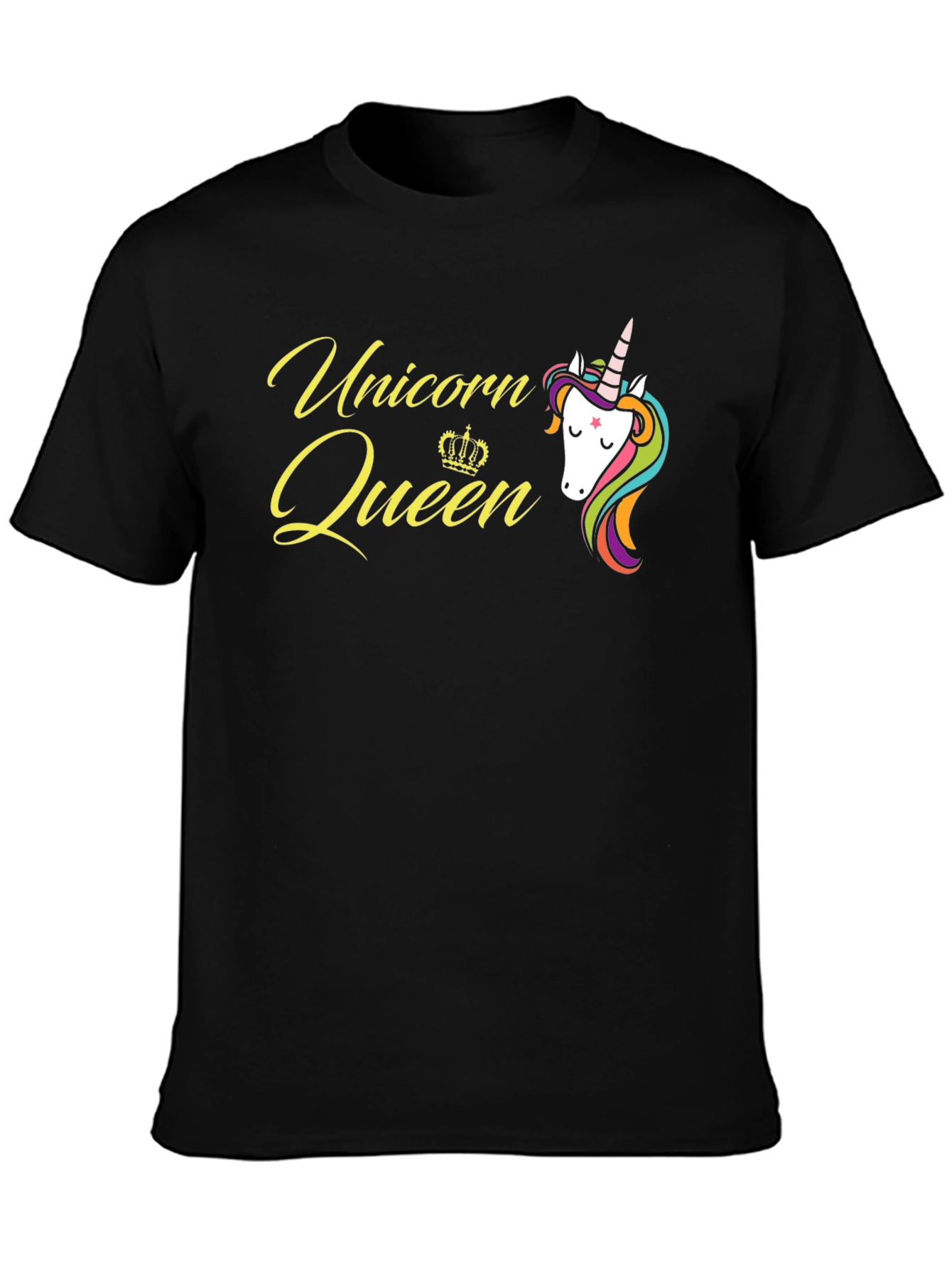 Unicorn Queen Black T-Shirt
