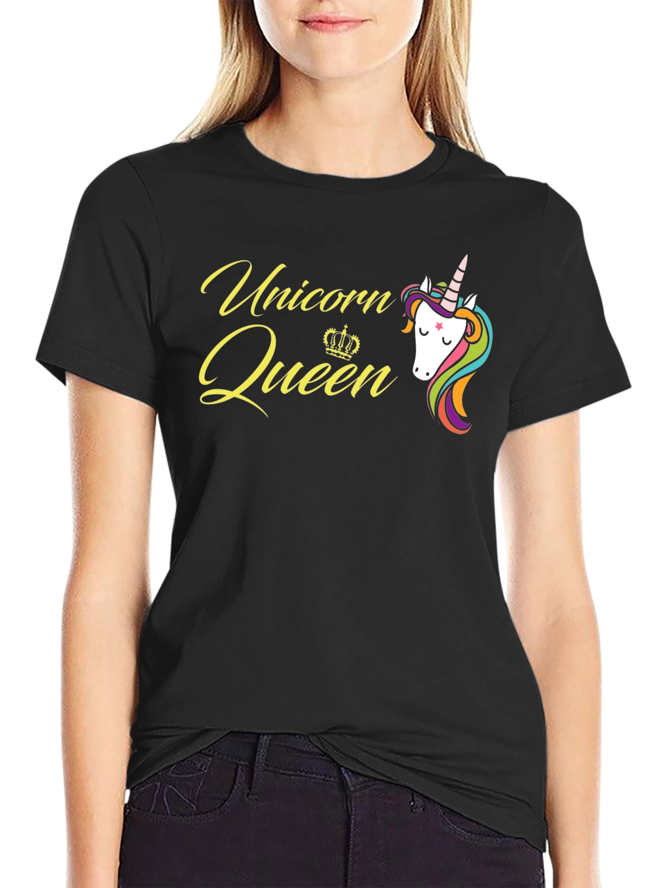 Unicorn Queen Black T-Shirt