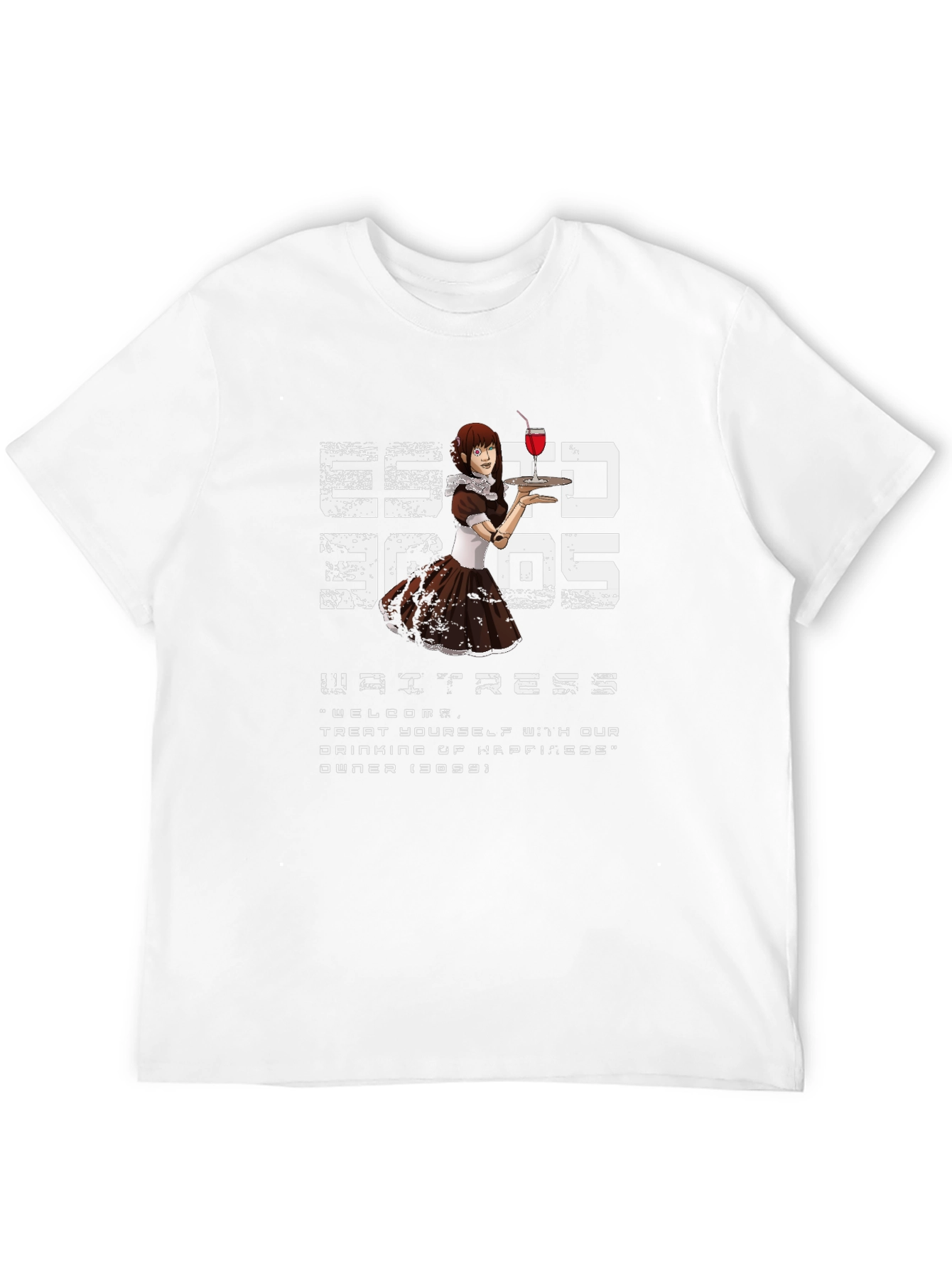 Waitress Anime Graphic Tee - Unique Design