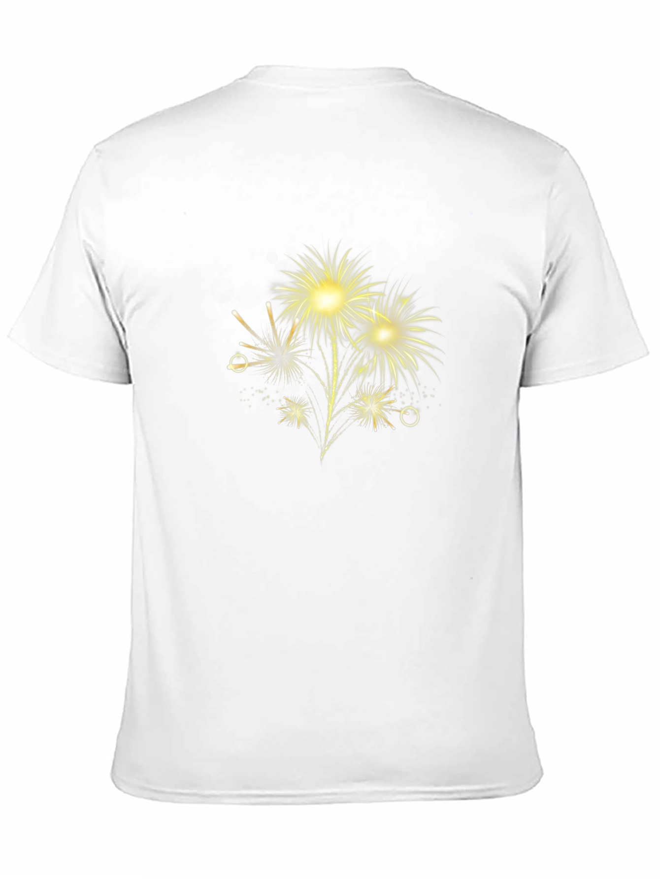 Festive Fireworks Graphic Tee - Black Cotton Blend