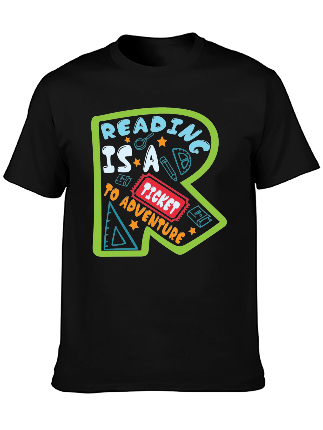 Reading Adventure T-Shirt - Black