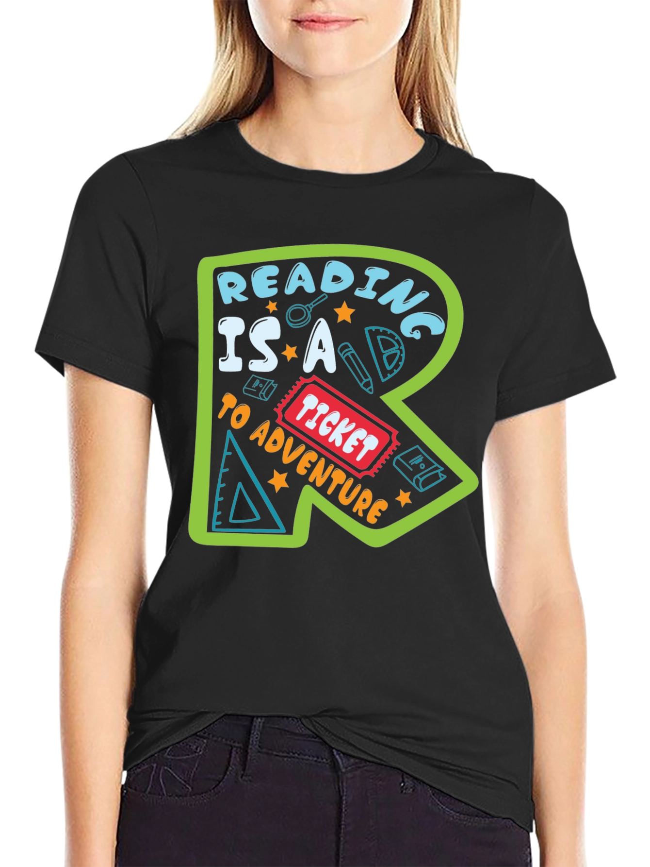 Reading Adventure T-Shirt - Black