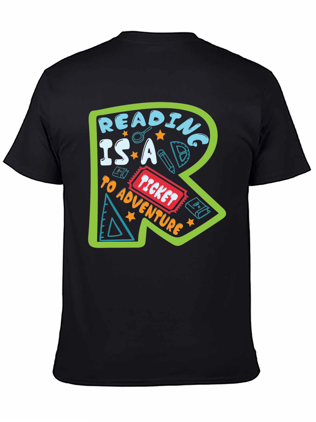 Reading Adventure T-Shirt - Black