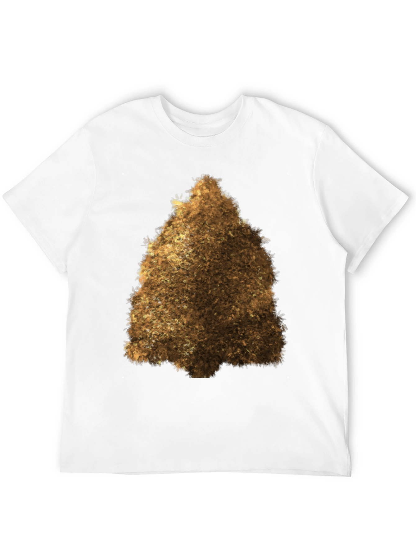 Fuzzy Brown Triangle Graphic Tee - Unisex Black T-Shirt