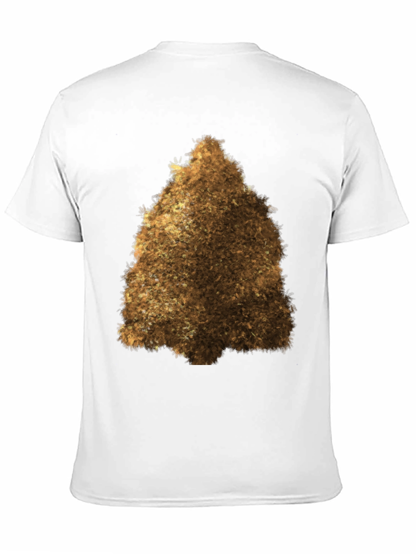 Fuzzy Brown Triangle Graphic Tee - Unisex Black T-Shirt