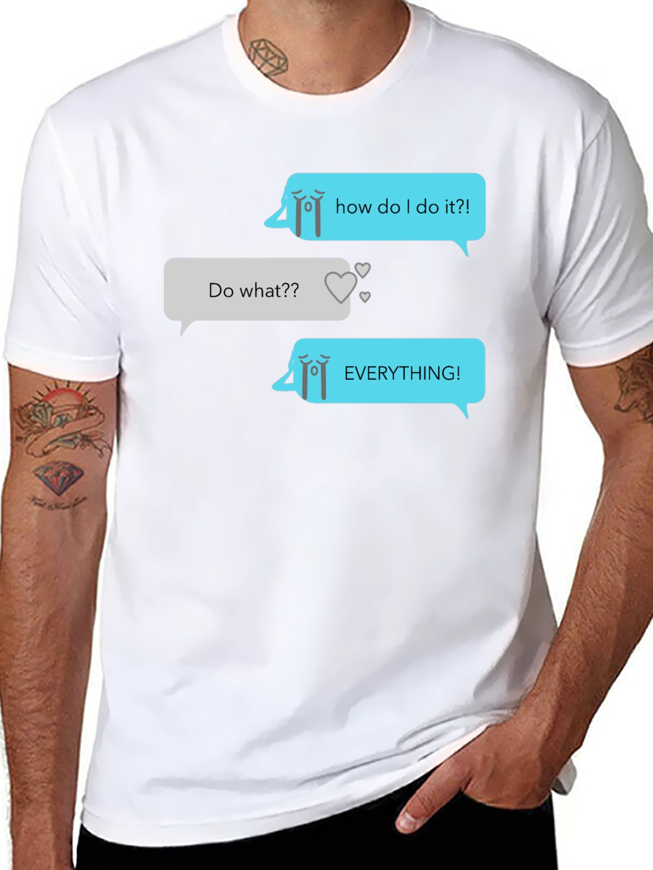 Humorous Graphic Texting T-Shirt