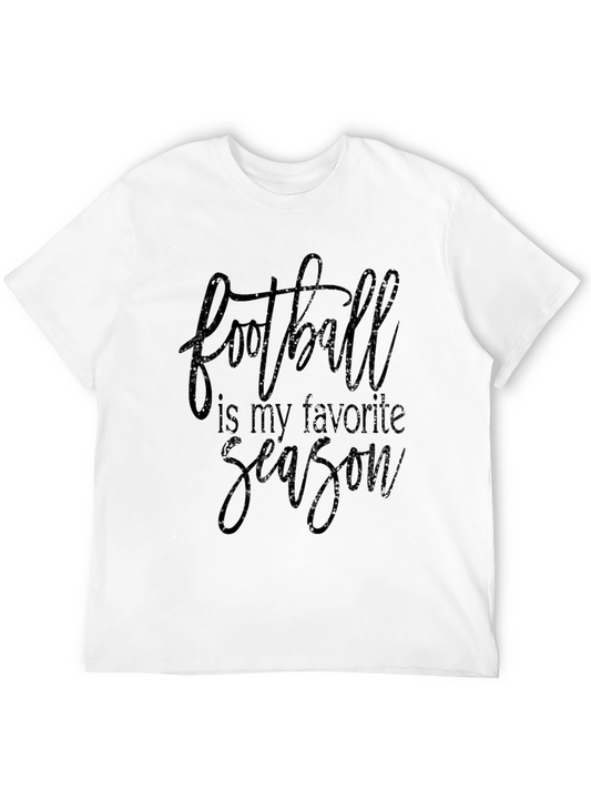 Football Is My Favorite Season Black T-Shirt