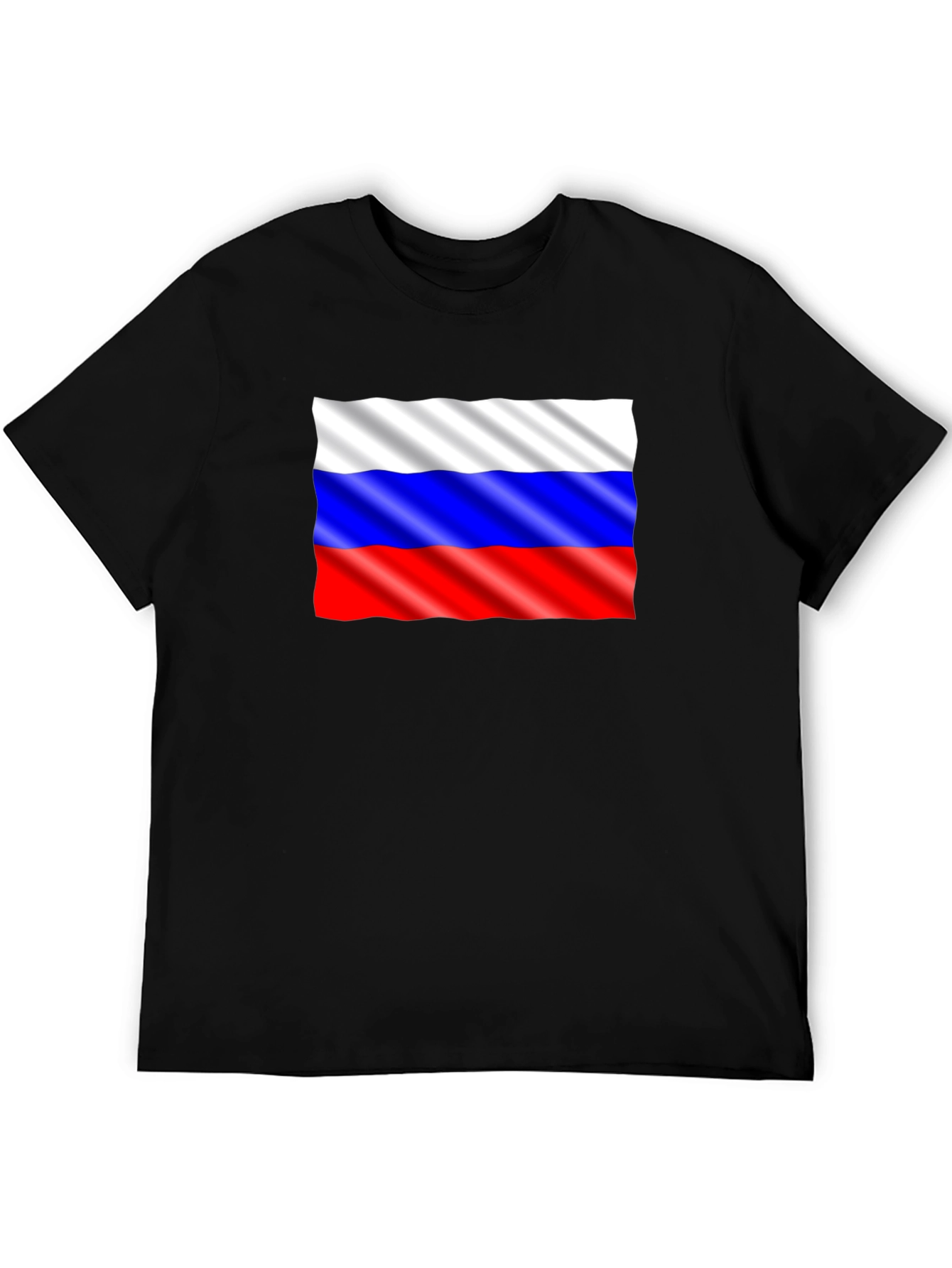 Russian Flag Graphic Tee - Black