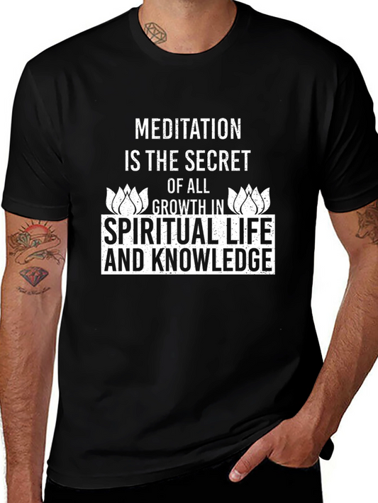 Meditation Spiritual Life Knowledge Black T-Shirt