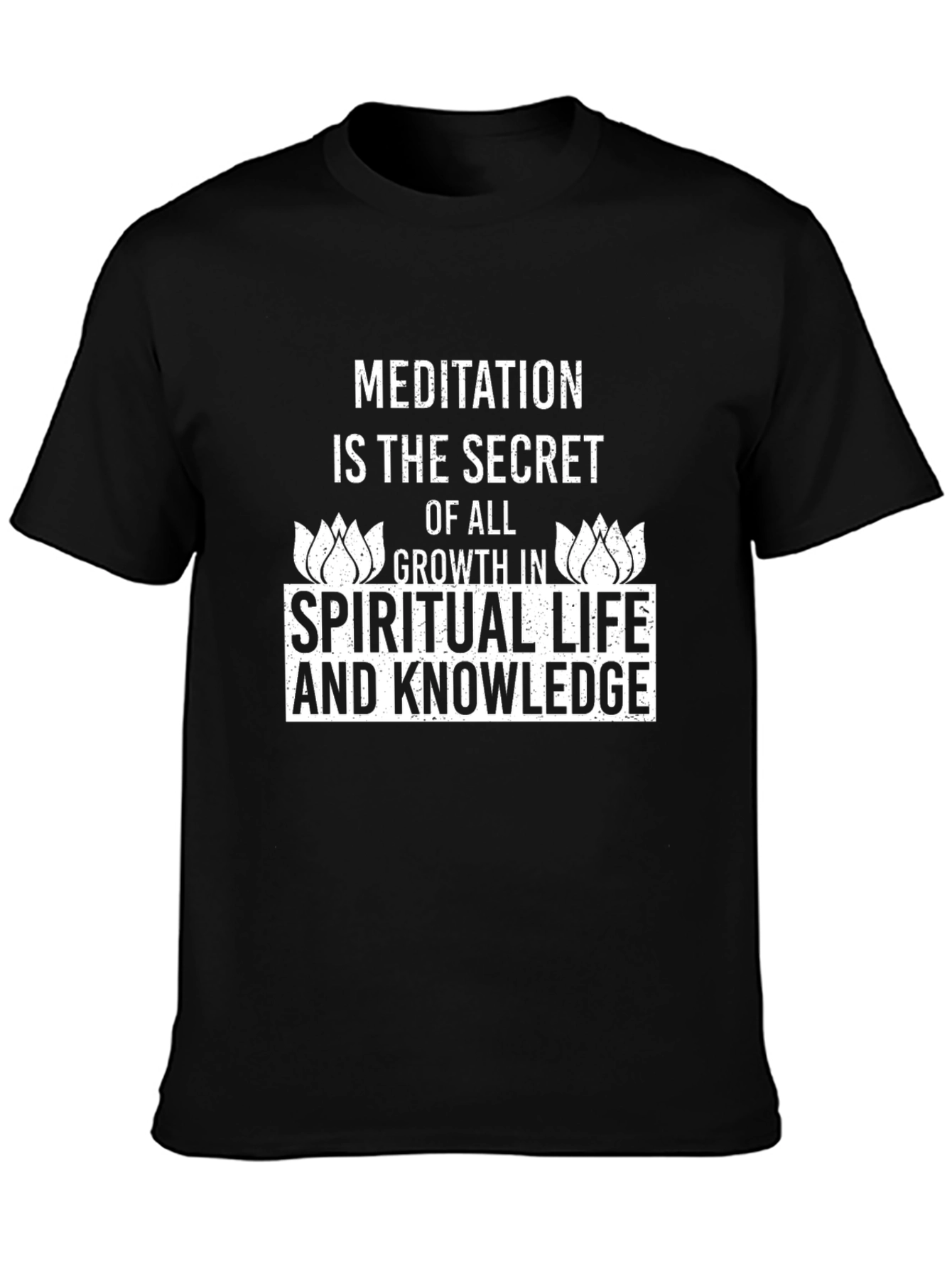 Meditation Spiritual Life Knowledge Black T-Shirt