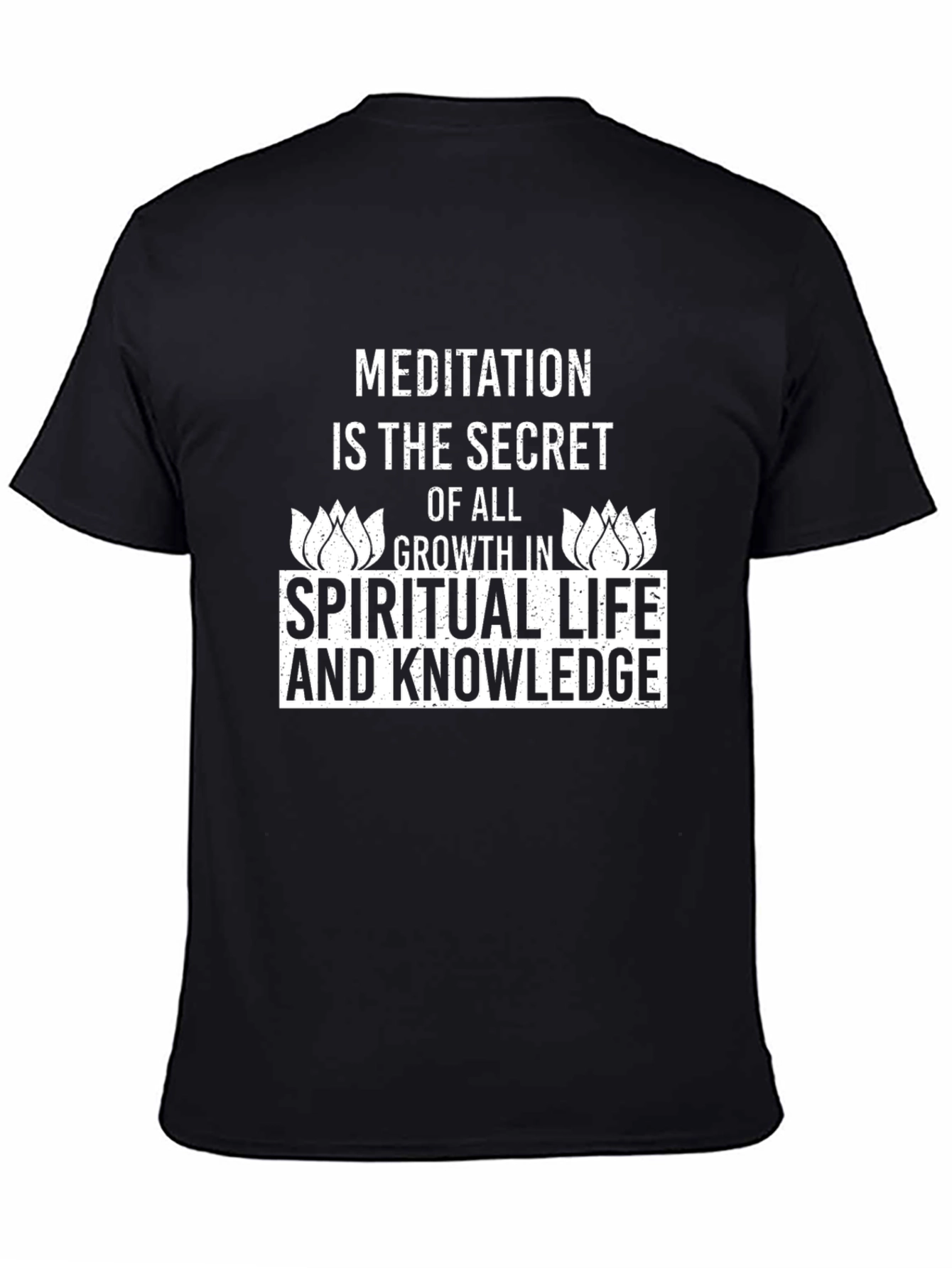 Meditation Spiritual Life Knowledge Black T-Shirt