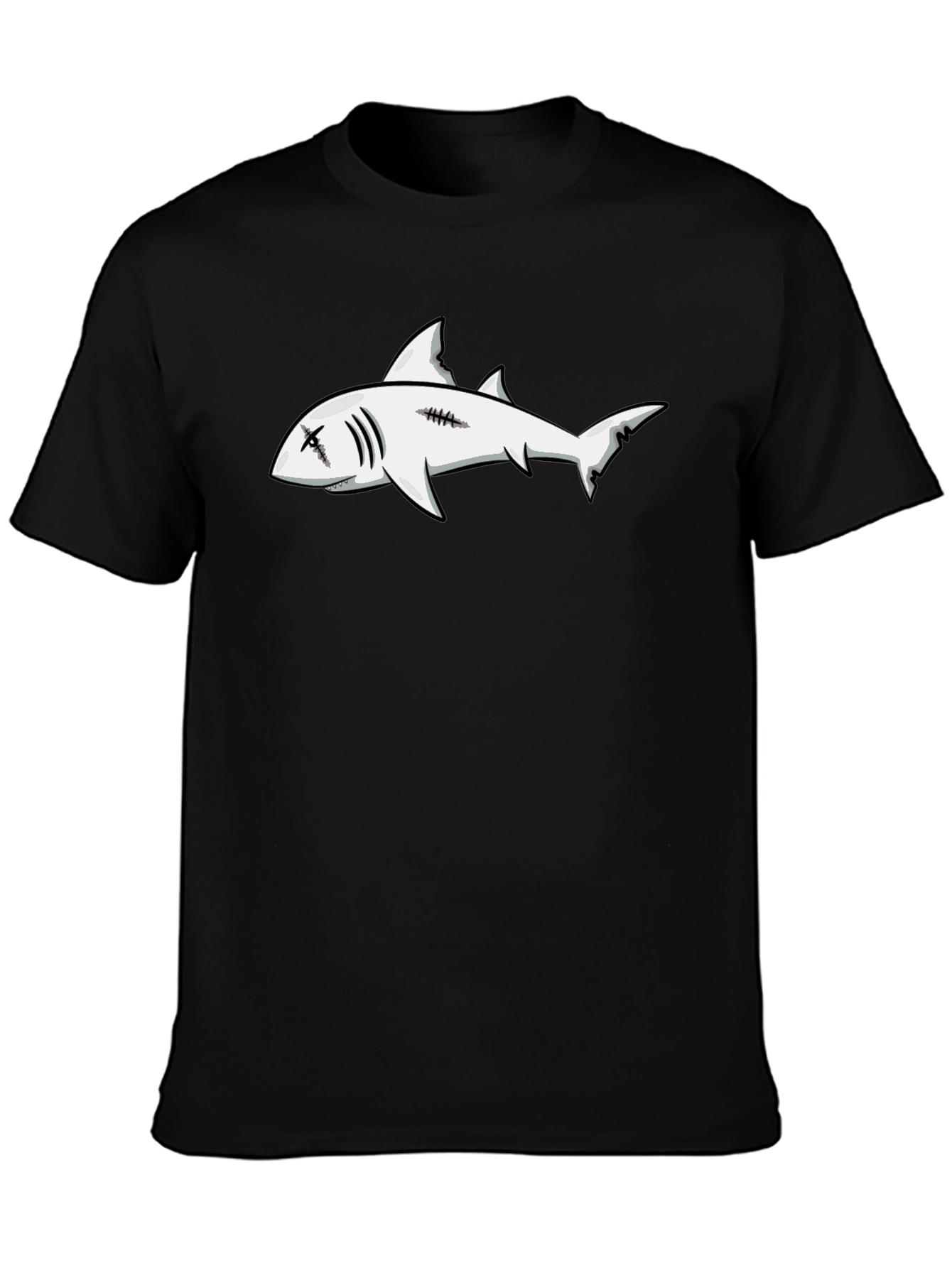 Shark Graphic Black T-Shirt - Edgy Streetwear