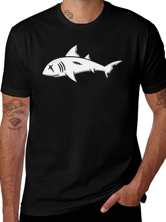 Shark Graphic Black T-Shirt - Edgy Streetwear