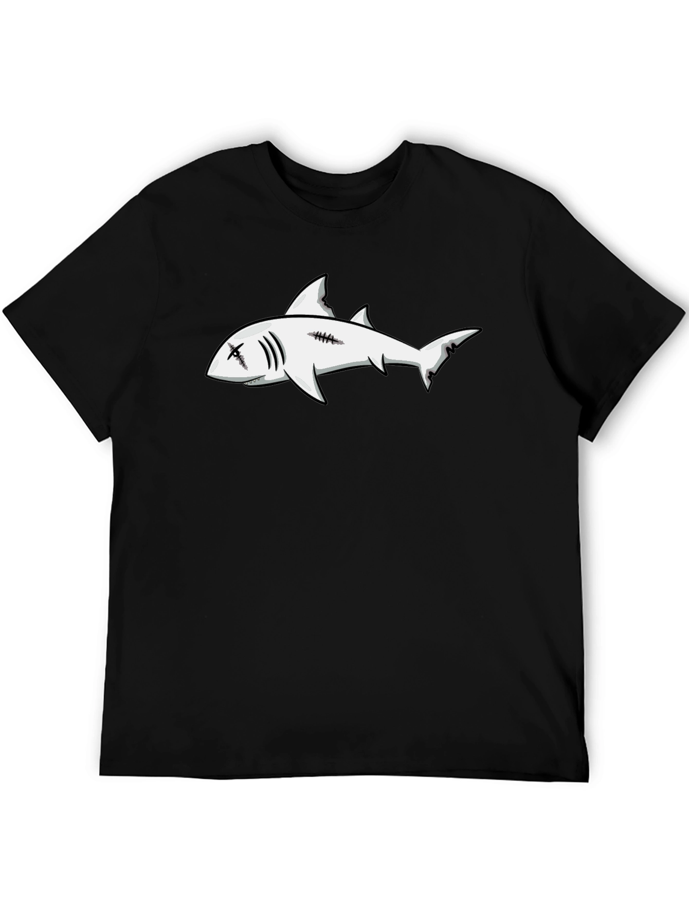Shark Graphic Black T-Shirt - Edgy Streetwear