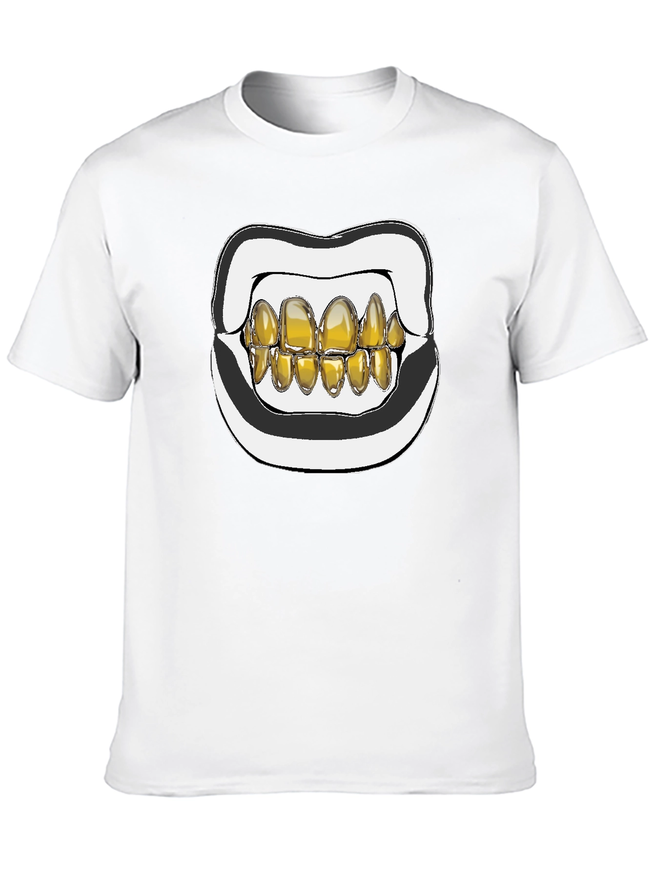 Gold Grill Mouth Graphic T-Shirt