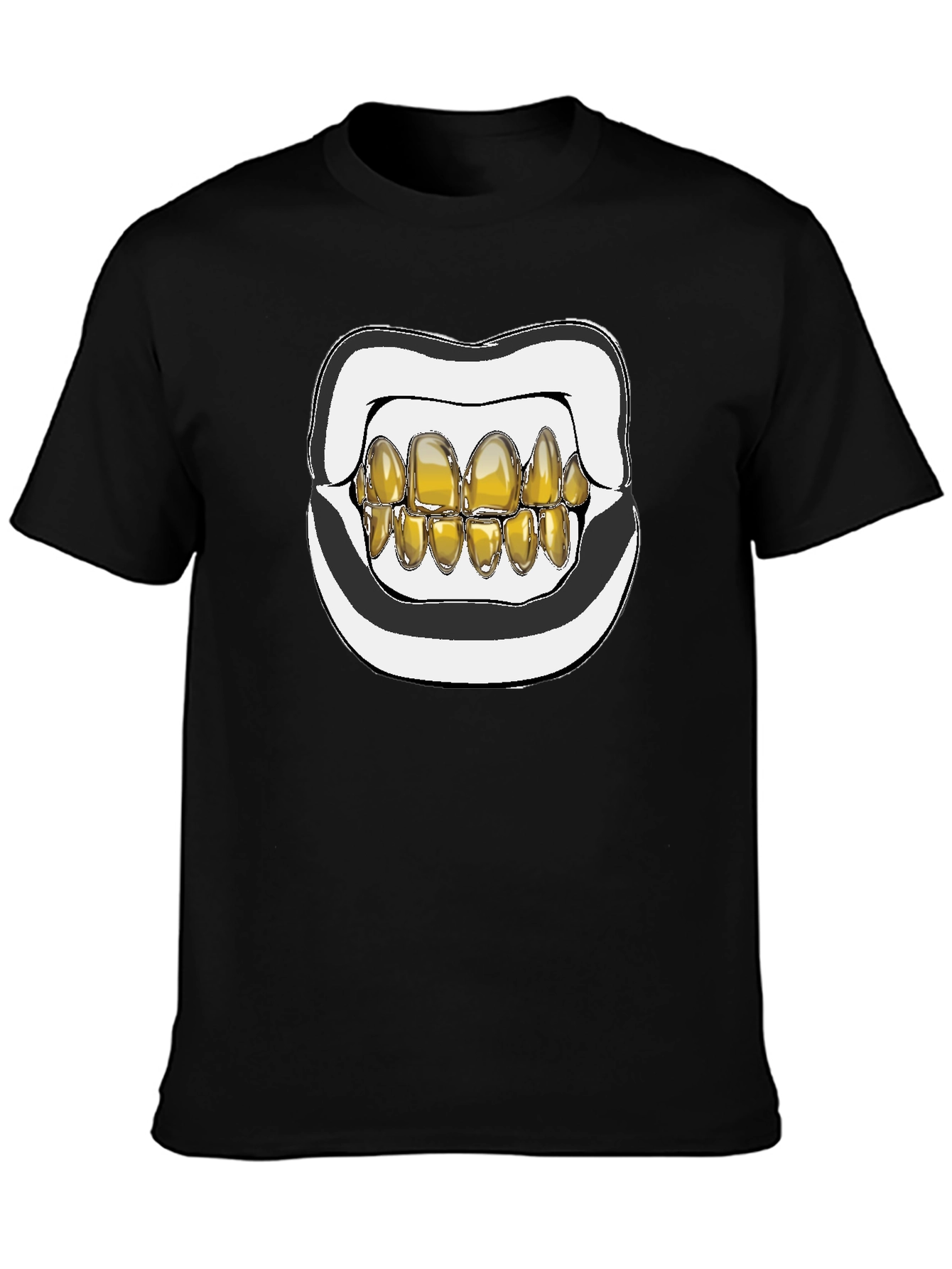 Gold Grill Mouth Graphic T-Shirt
