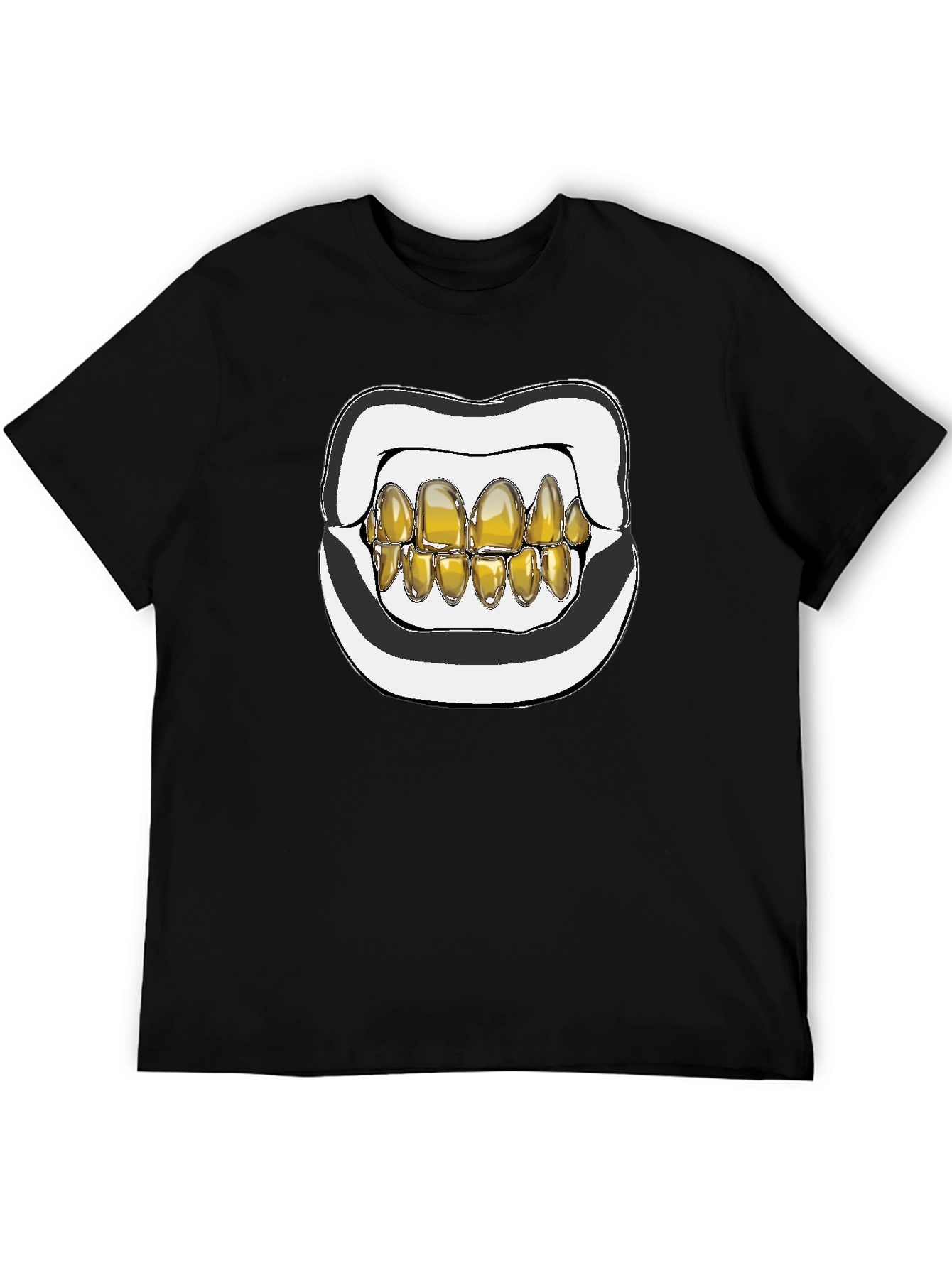 Gold Grill Mouth Graphic T-Shirt