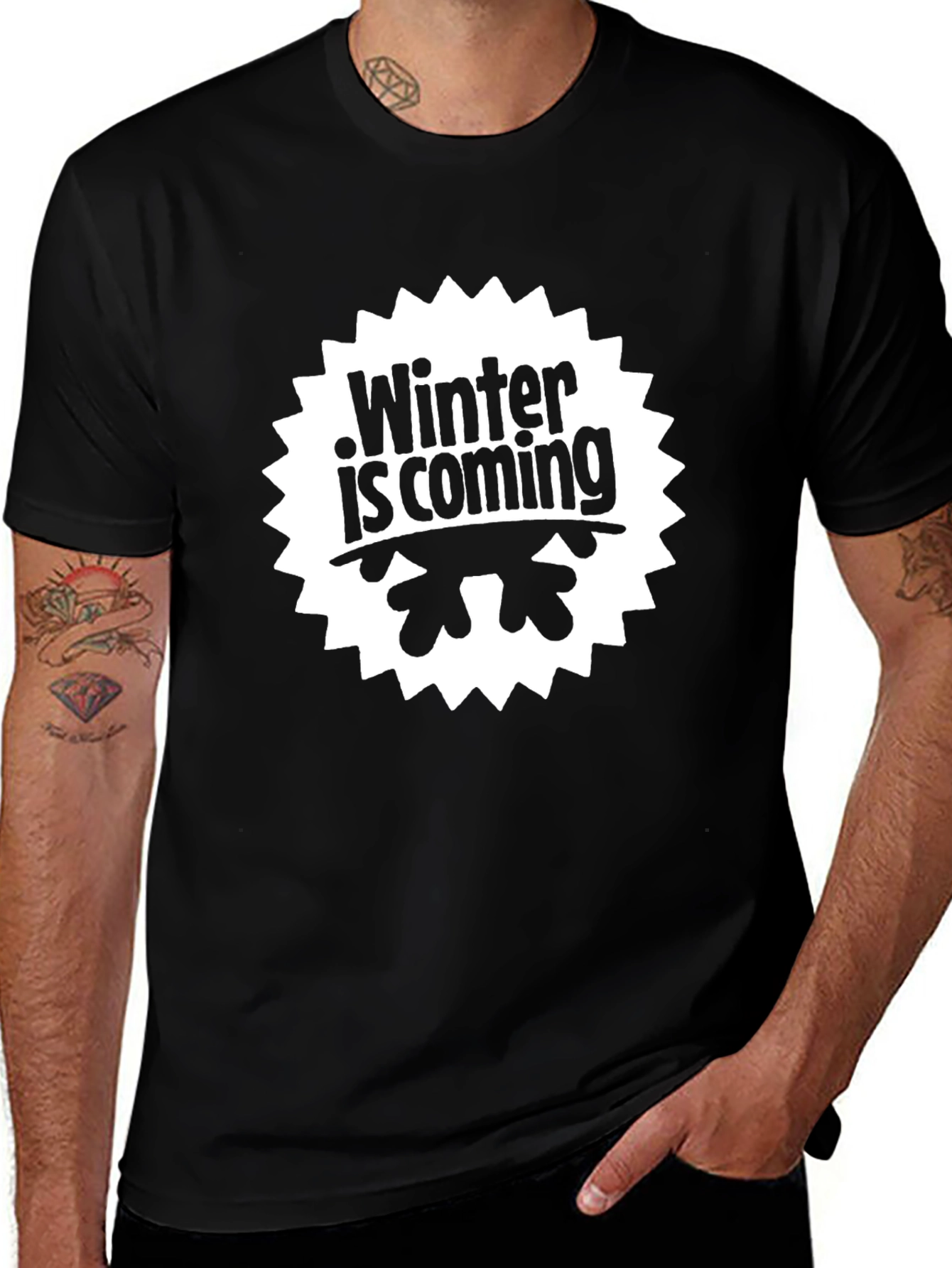 Winter is Coming Black T-Shirt