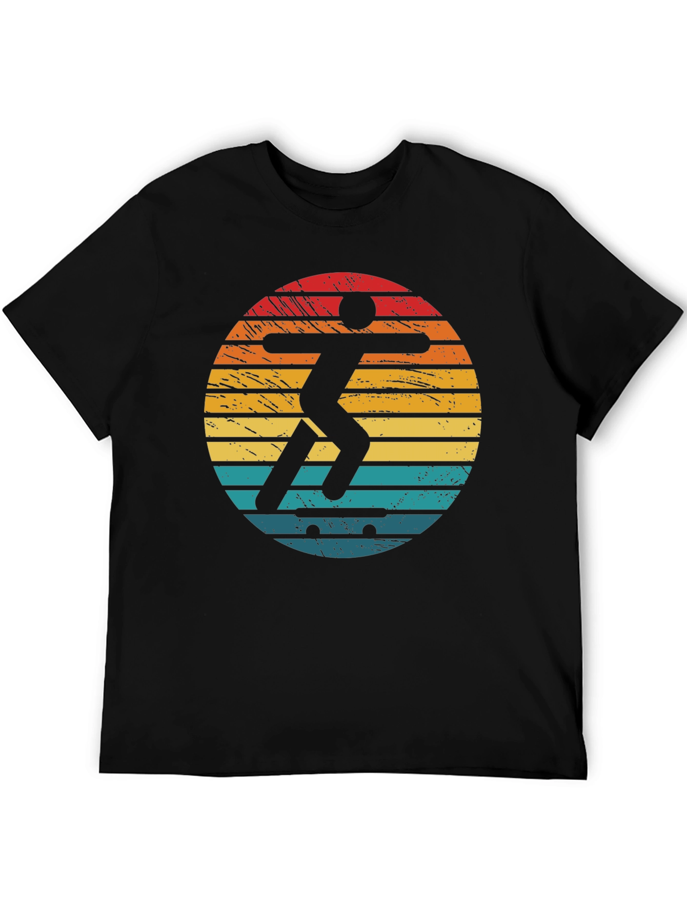 Retro Skater Graphic T-Shirt - Black