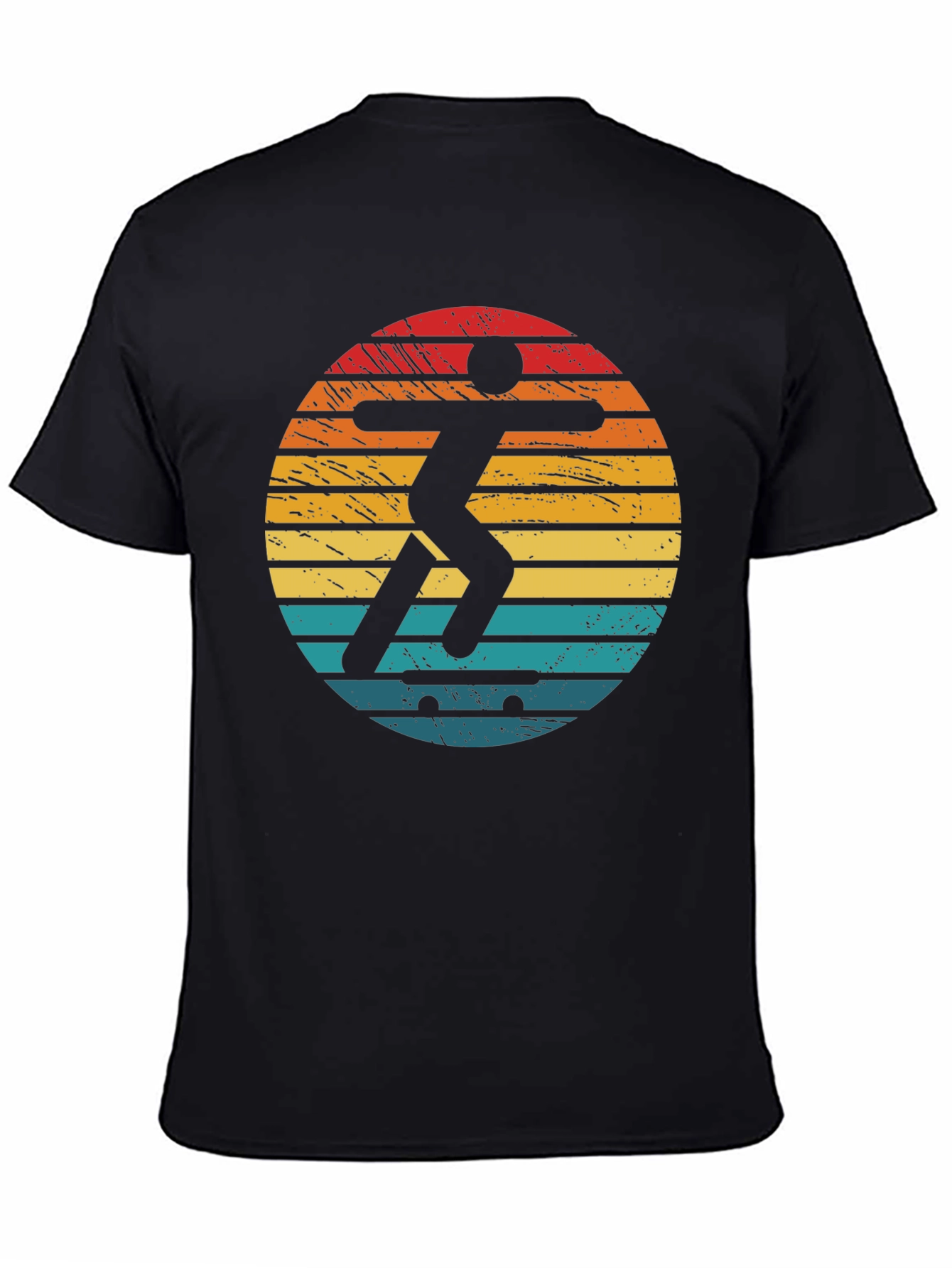 Retro Skater Graphic T-Shirt - Black
