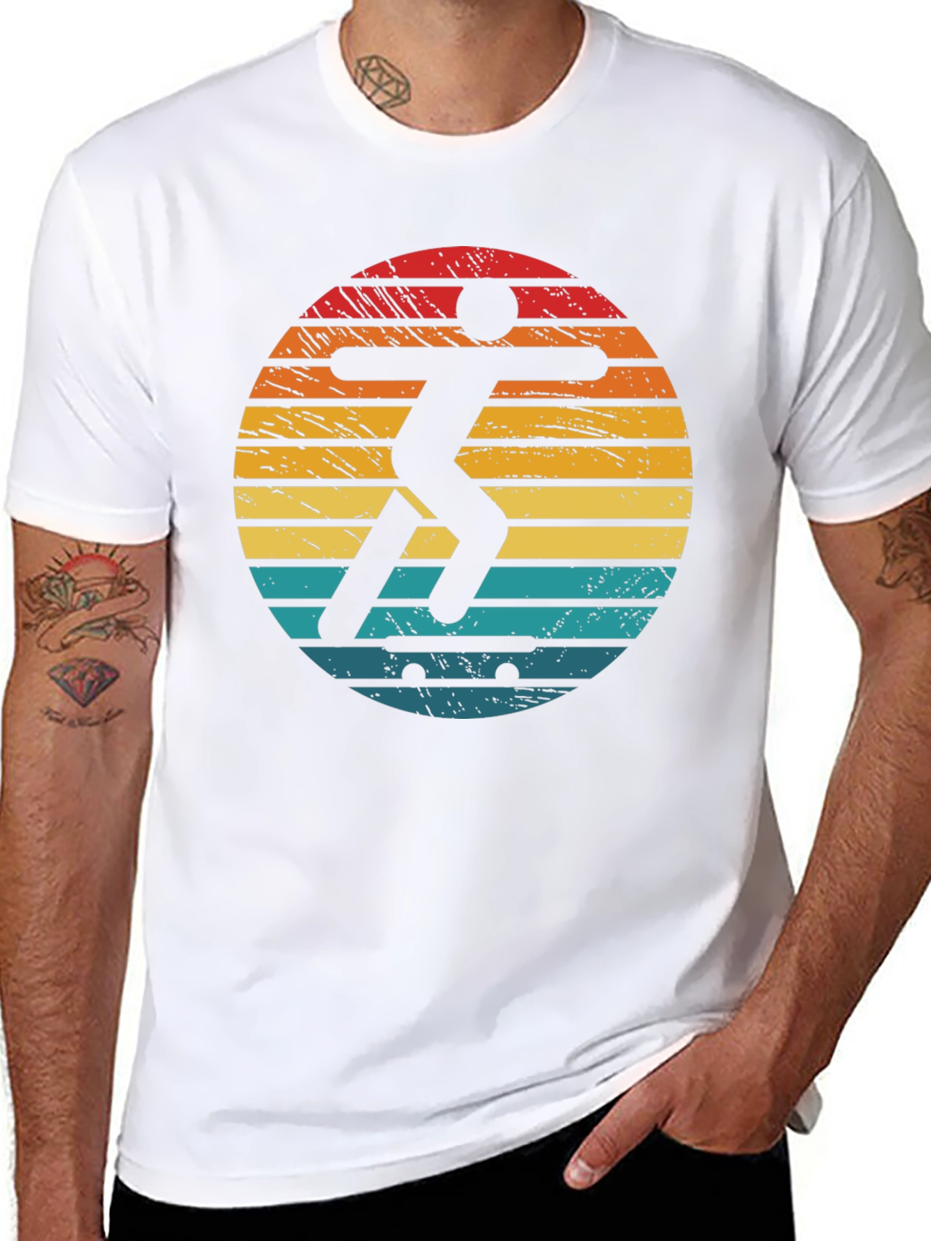 Retro Skater Graphic T-Shirt - Black