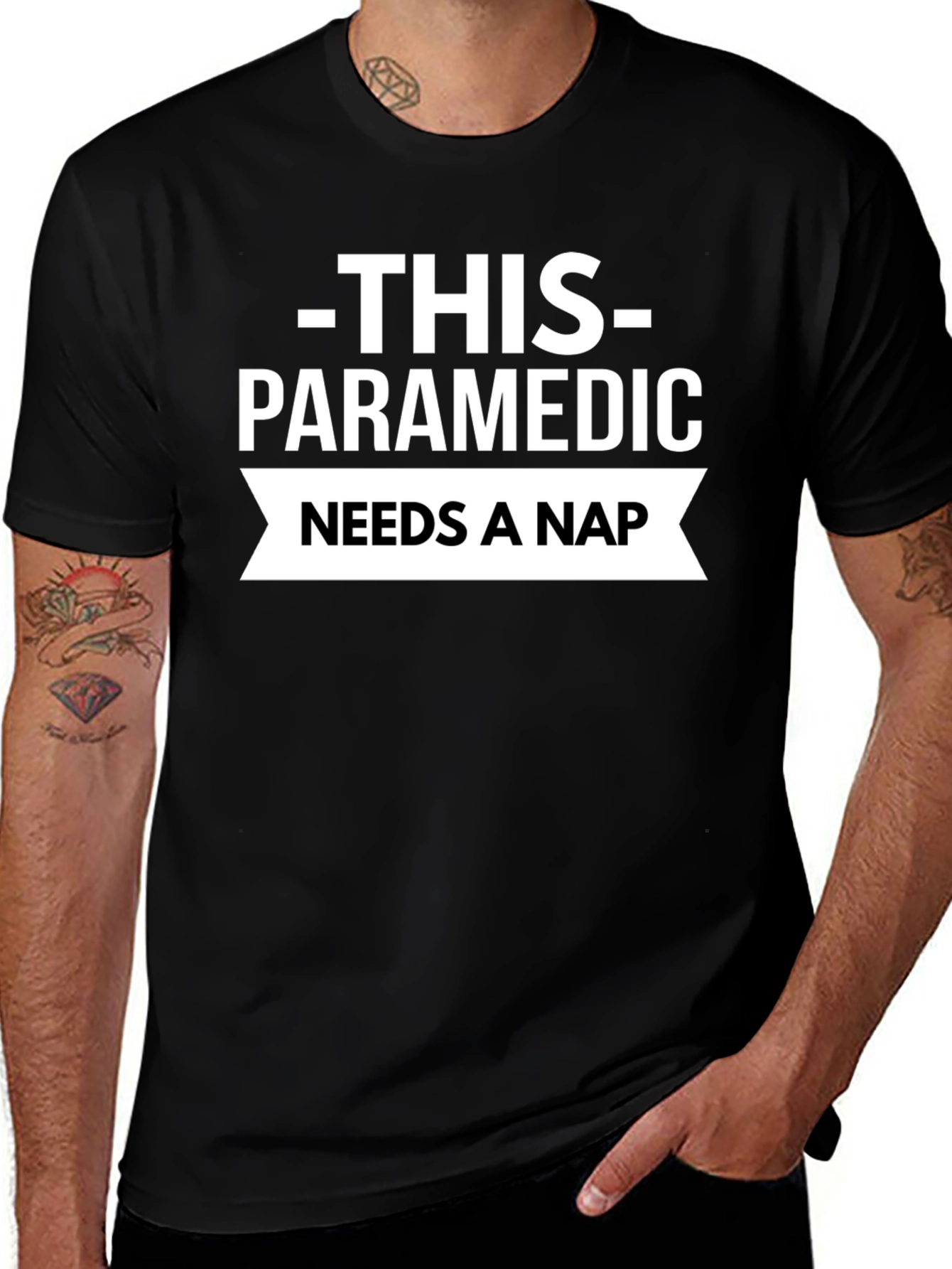 Paramedic Needs a Nap T-Shirt - Black