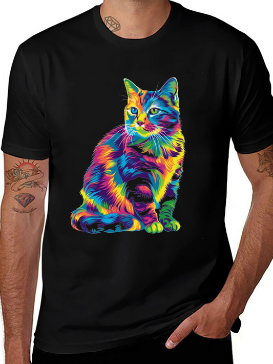 Rainbow Cat Graphic Tee - Unique & Stylish