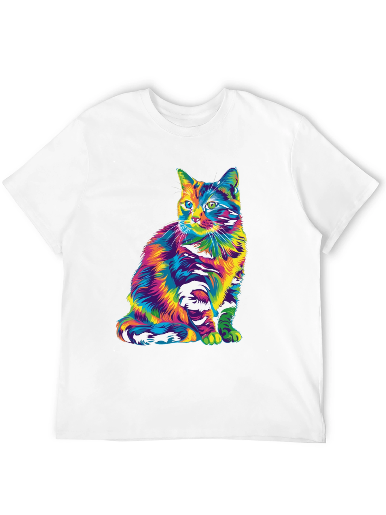 Rainbow Cat Graphic Tee - Unique & Stylish