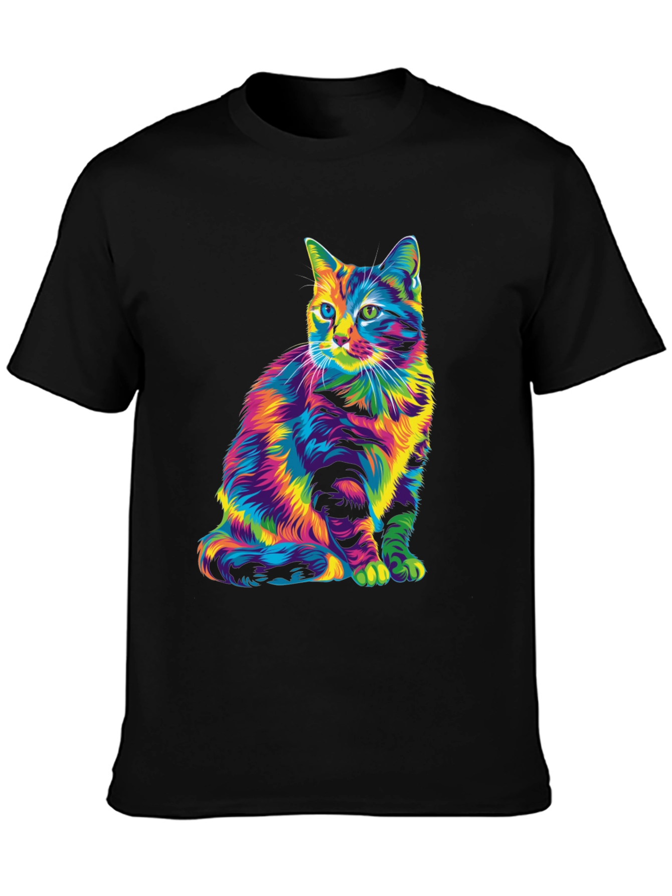 Rainbow Cat Graphic Tee - Unique & Stylish