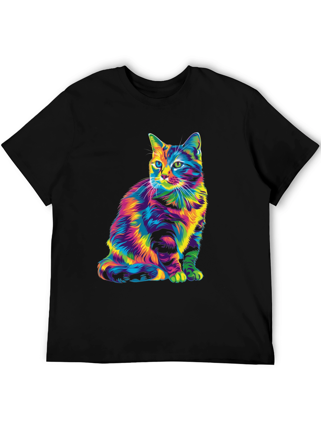 Rainbow Cat Graphic Tee - Unique & Stylish